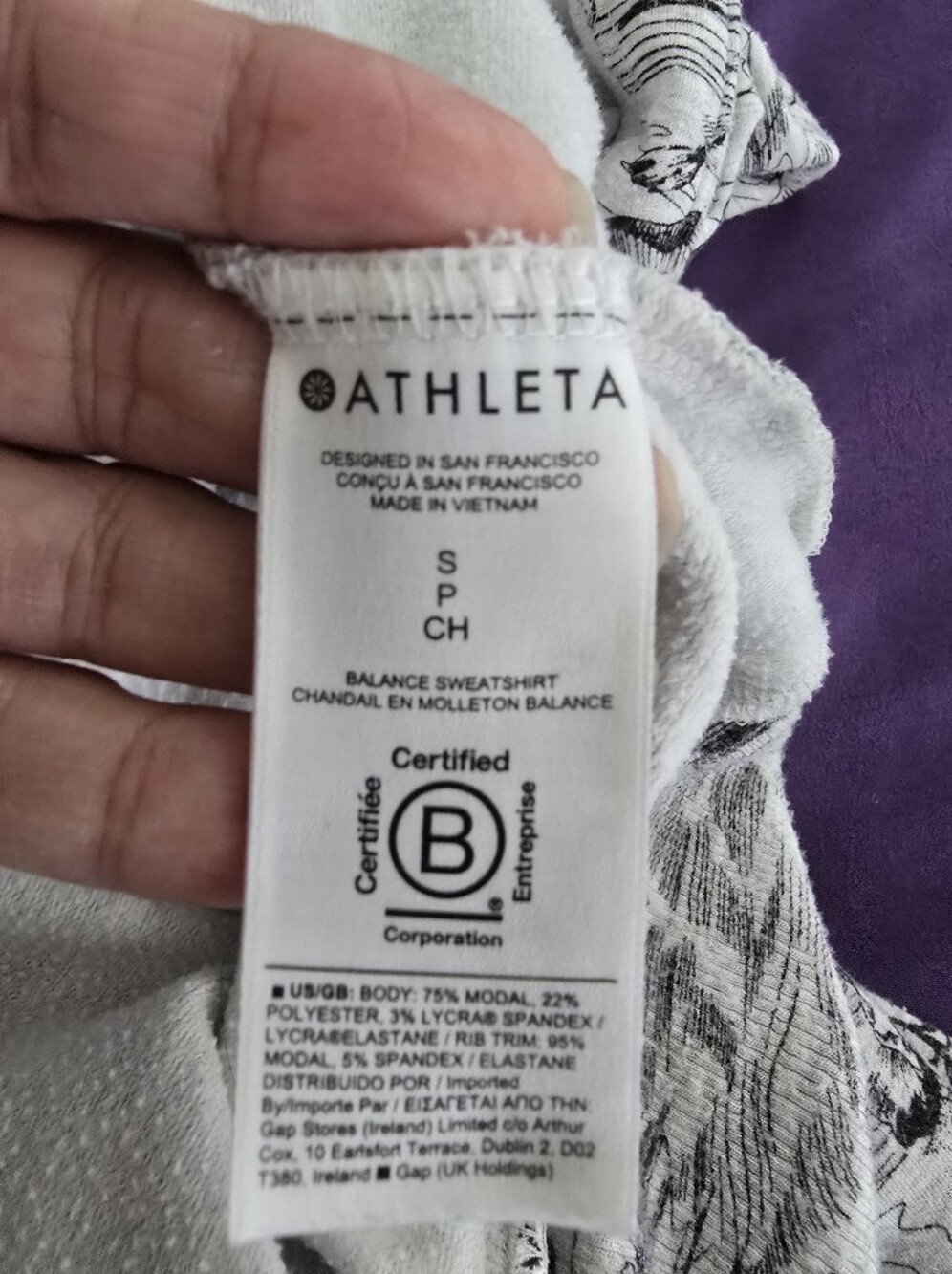 Athleta Eden Floral Hoodie Sweatshirt. Full Zip With Front Pockets - Picture 11 of 13